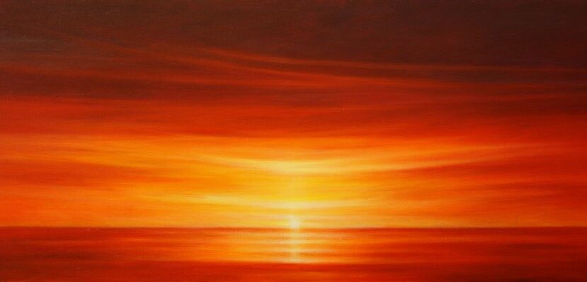 sunset art rouge tranquille II