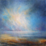 Original Sunset Painting Blue Nocturne