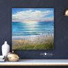 seascape painting in room setting