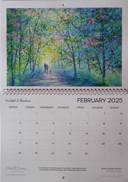 calendar 2025 painting featured for February