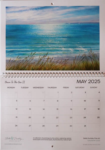 Calendar 2025 painting featured for May, Down to The Sea II