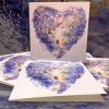 Winter Stroll Heart art greeting card